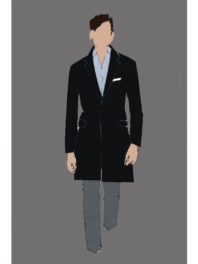 Uniform Overcoat Navy Melton