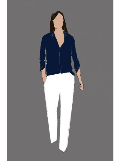 190330 - Uniform Pant Ladies Jeans White (Terrace Bar)